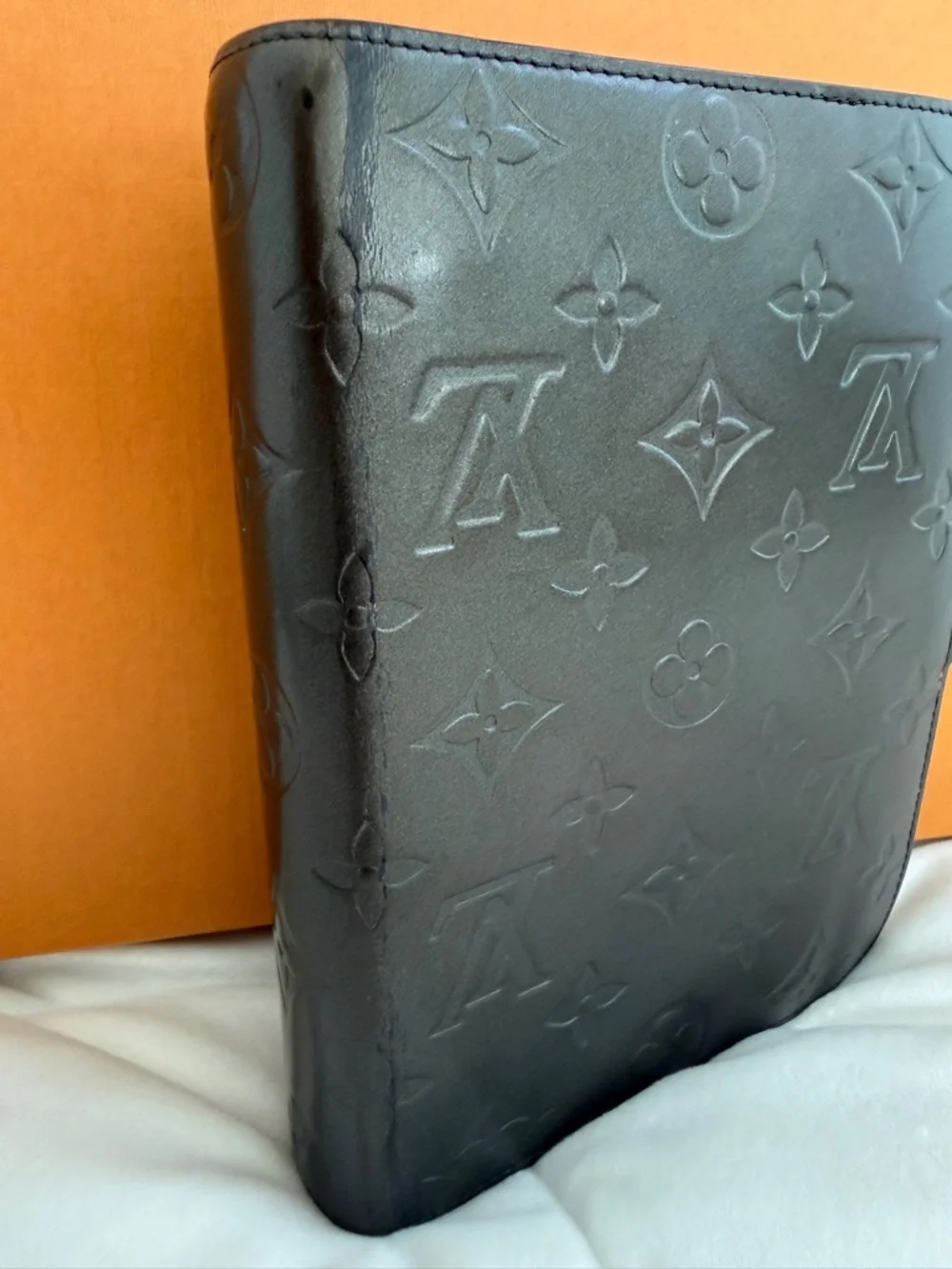 Louis Vuitton Monogram Vernis Agenda MM - Noir Magnetique Authentic